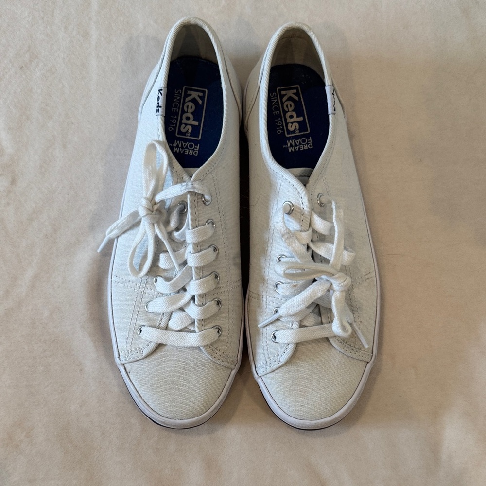 Keds Classic White Lace-Up Sneakers
